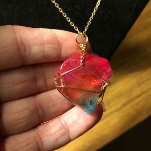 Pretty Multi colored stone necklace